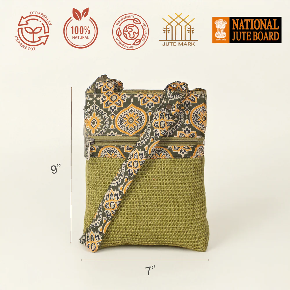 Dobby kalamkari sling bag small