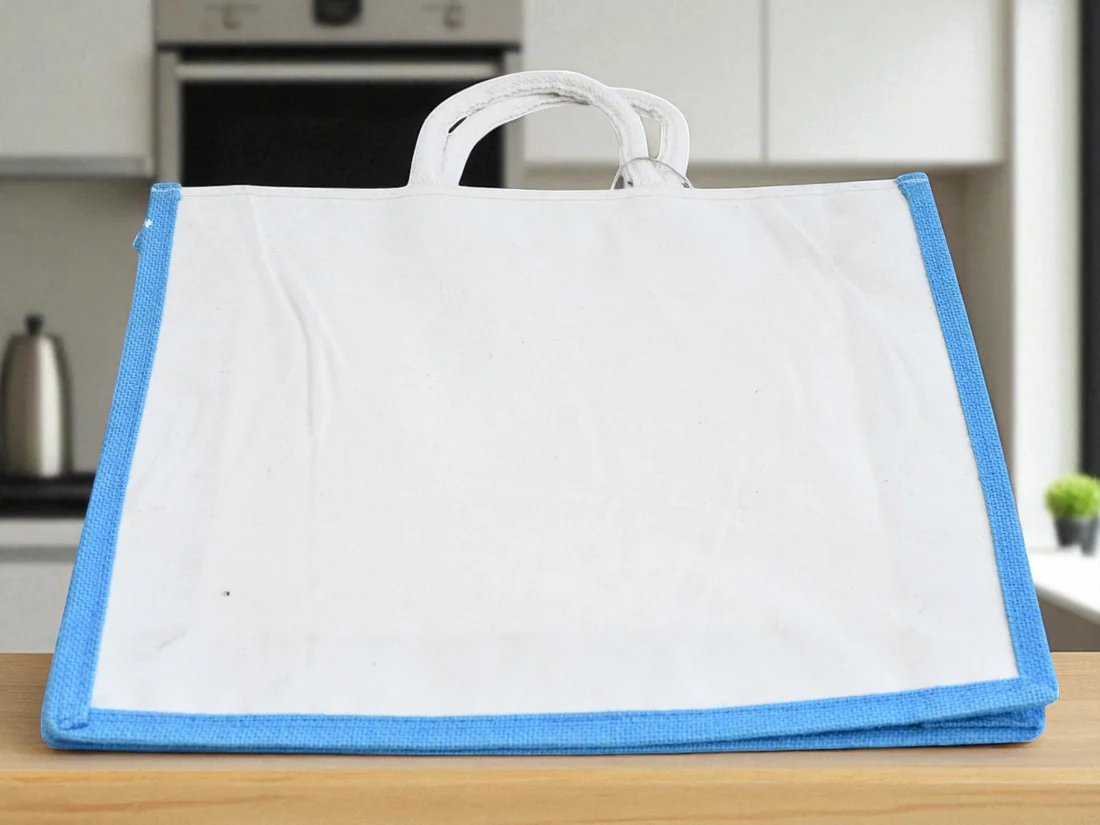 birsa craft big jute bag with sohrai painting on shopping bag birsa craft big jute bag with sohrai painting on shopping bag